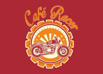 cafe racer badge vector t-shirt design for commercial use