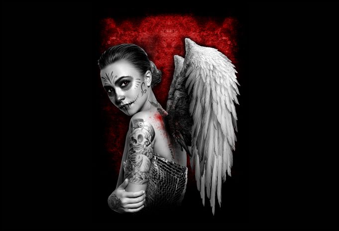 Download Angel Women With Wing T Shirt Design For Sale Buy T Shirt Designs