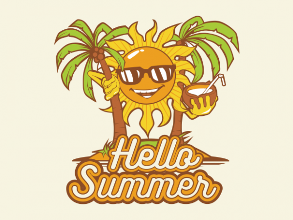 Hello summer buy t shirt design