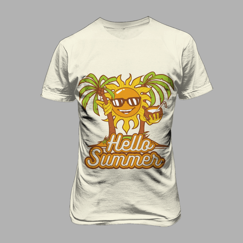 hello summer commercial use t shirt designs