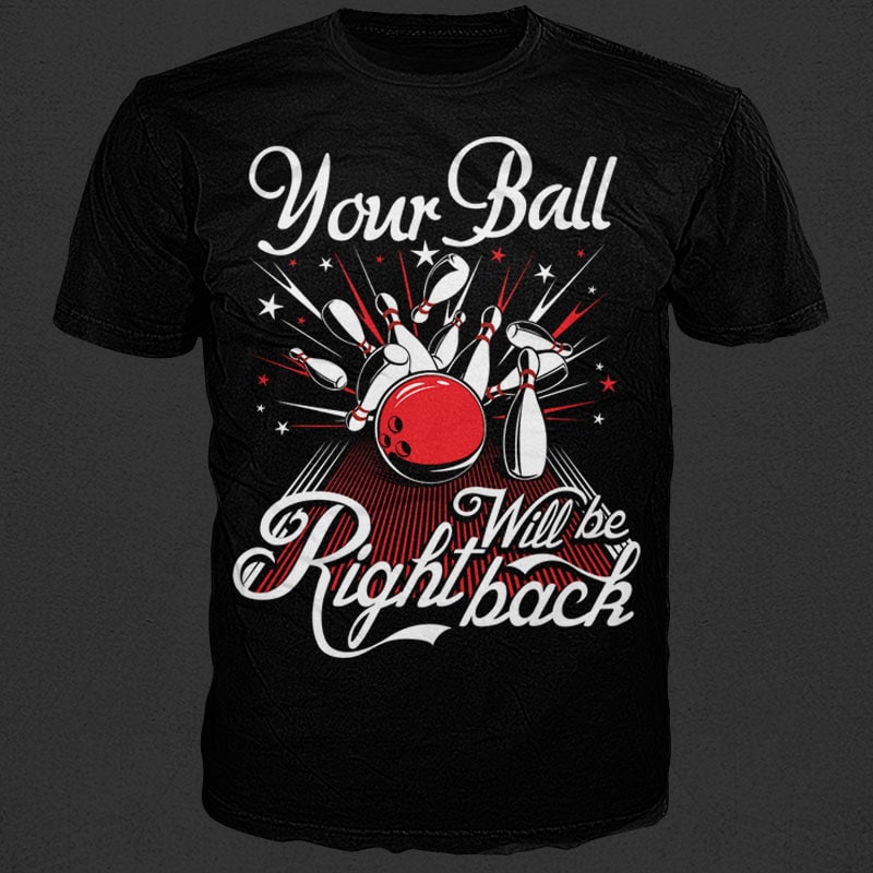 Bowling Line tshirt design for sale