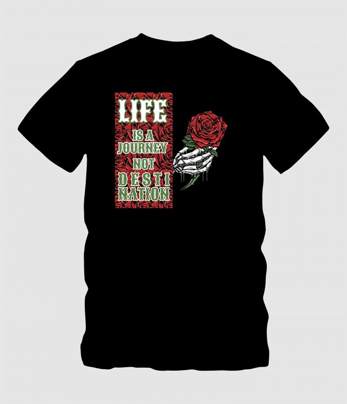 Life is a Journey not Destination vector t-shirt design template - Buy ...