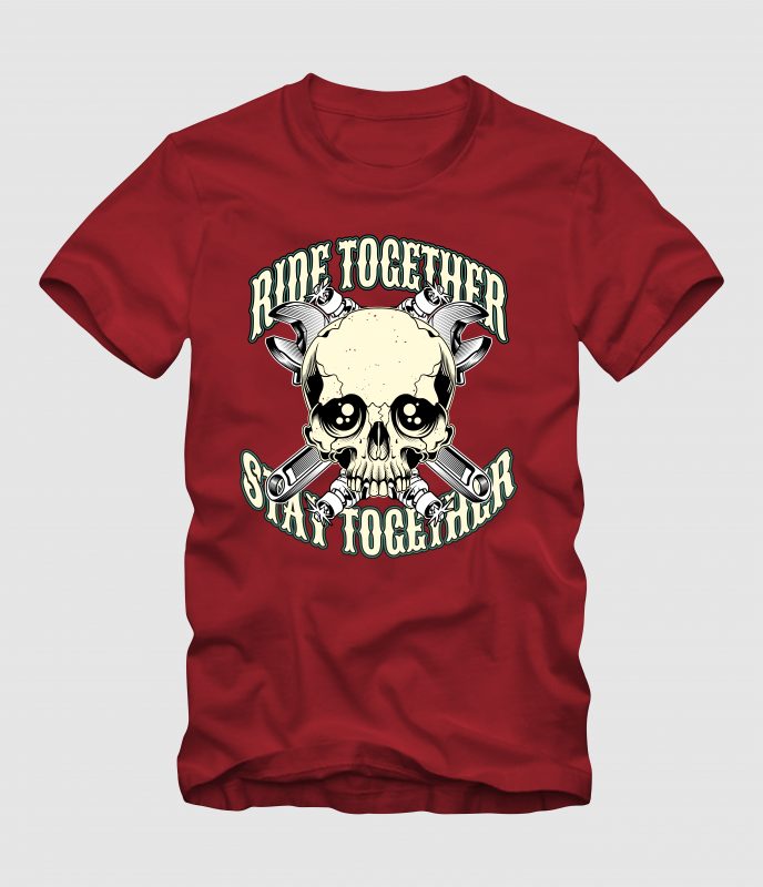 Ride Together t shirt designs for print on demand