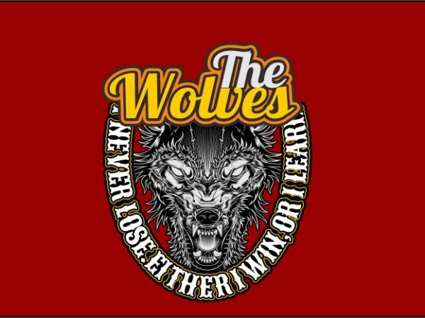 The wolves tshirt design vector