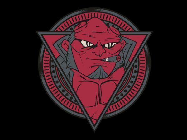 Red devil smoking t shirt design to buy