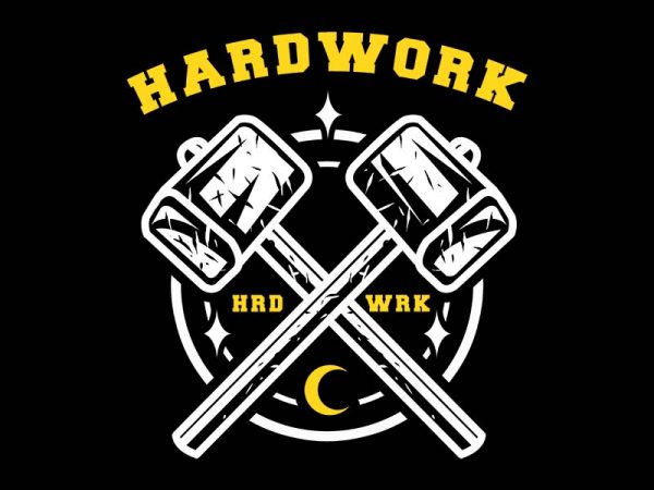 Hardwork tshirt design