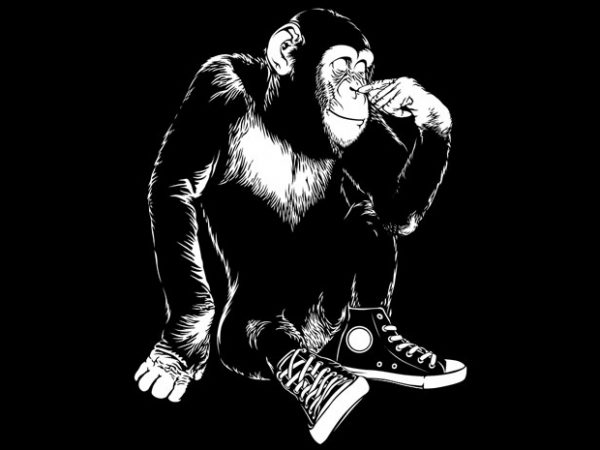 Chimp sneaker commercial use t-shirt design