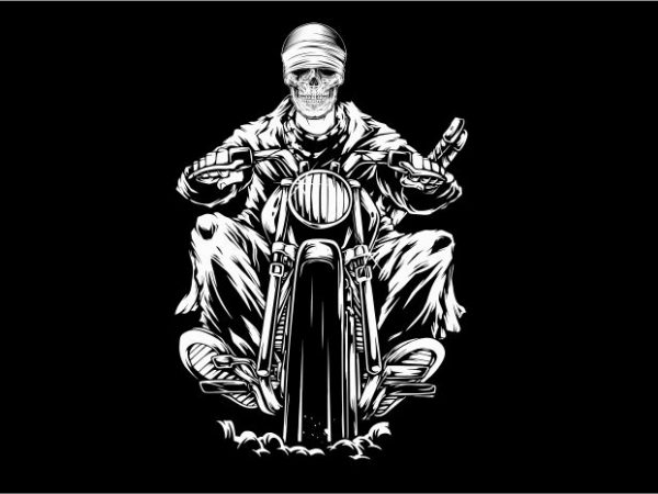 Skull Riding Motorcycle t shirt design for sale - Buy t-shirt designs