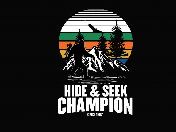 Hide & Seek commercial use t-shirt design - Buy t-shirt designs