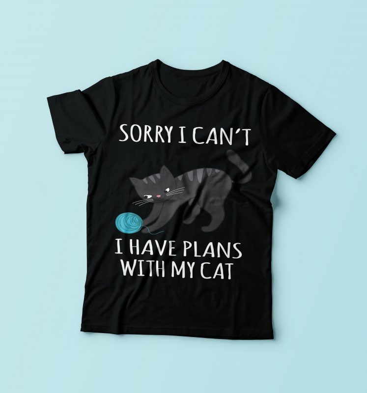 I Have Plans With My Cat tshirt design vector - Buy t-shirt designs