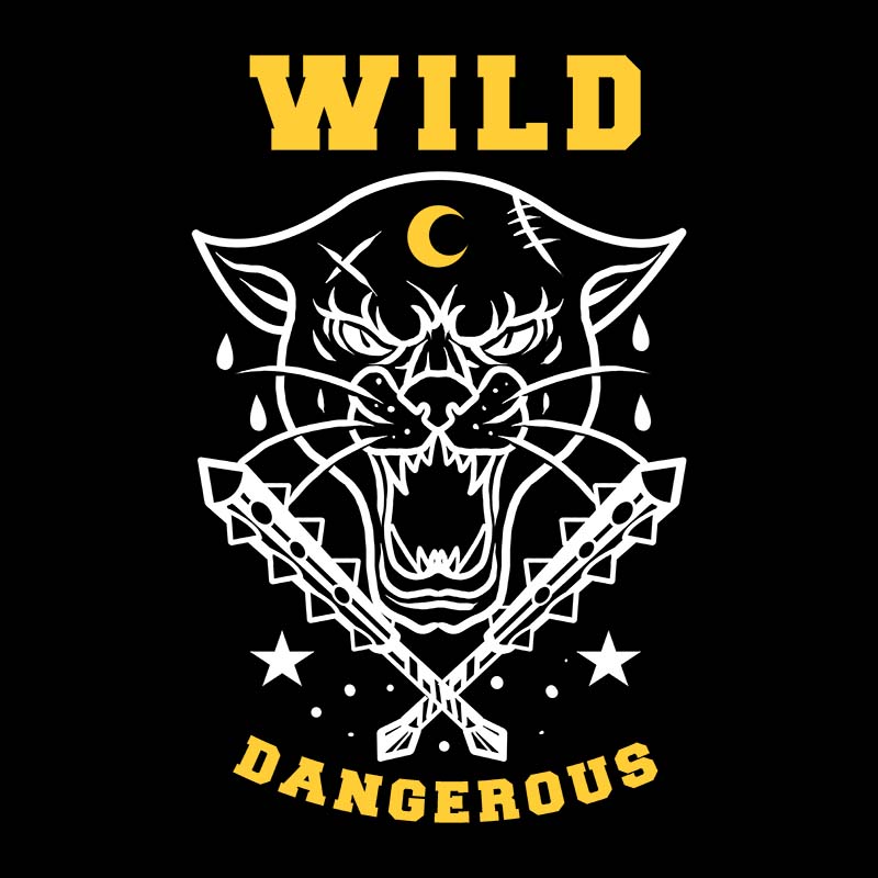 Wild And Dangerous Tshirt Design - Buy T-shirt Designs