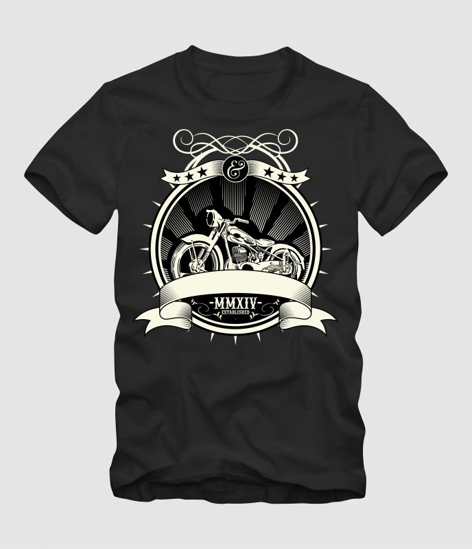 Motorcycle graphic t-shirt design - Buy t-shirt designs