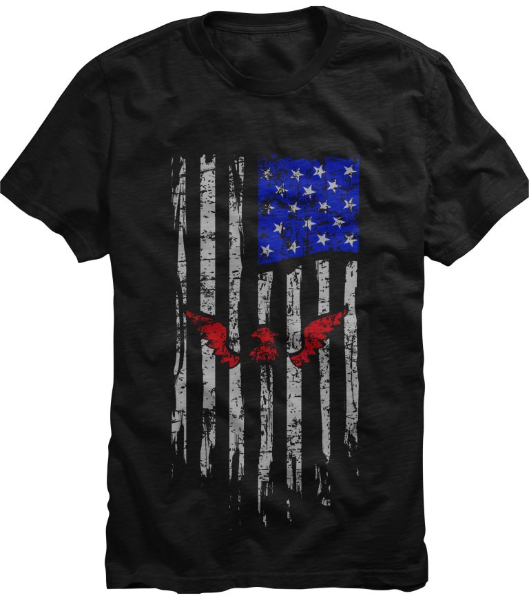 American Flag t-shirt design template - Buy t-shirt designs