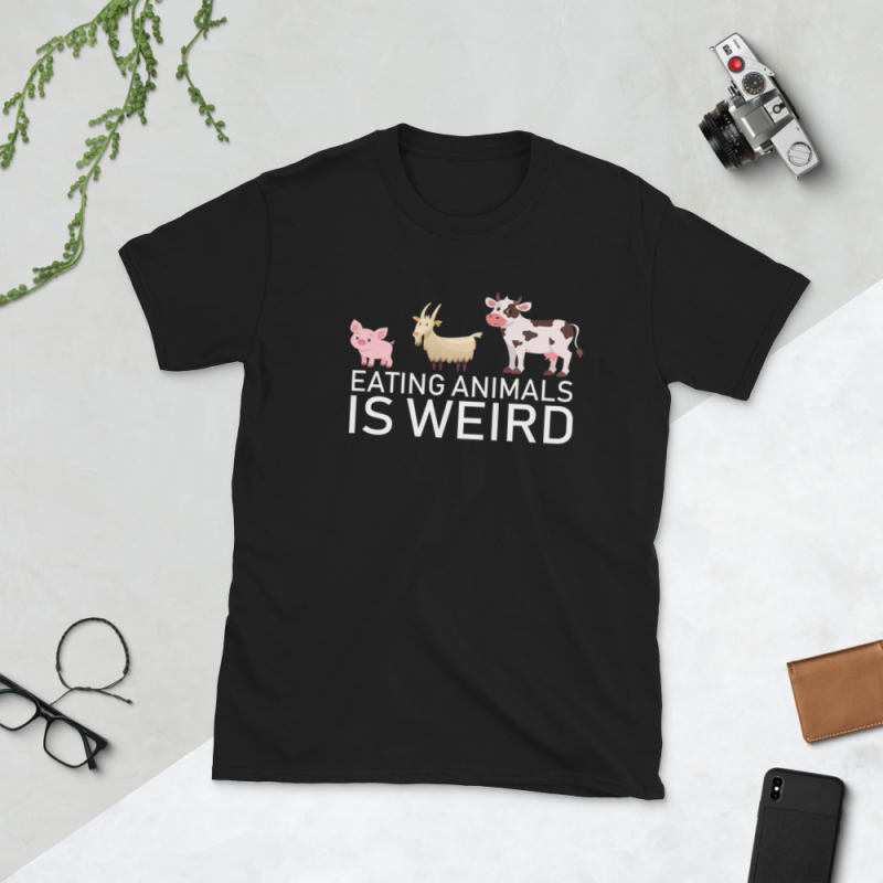 Vegan png – Eating animals is weird commercial use t shirt designs