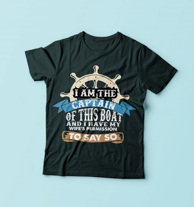 I’m the Captain print ready vector t shirt design - Buy t-shirt designs