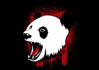 Kill the Panda vector t-shirt design template