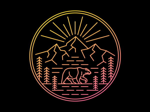 Wilderness bear buy t shirt design artwork