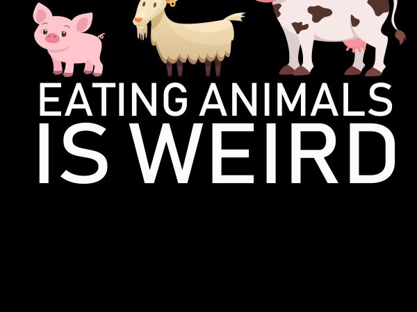 Vegan png – eating animals is weird commercial use t-shirt design