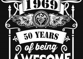 Birthday Tshirt Design – Age Month and Birth Year – September 1969 50 Years Awesome