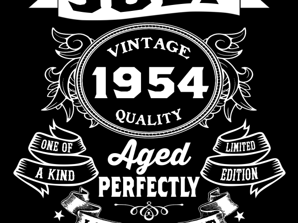 Birthday Tshirt Design - Age Month and Birth Year - July 1954 65 Years ...