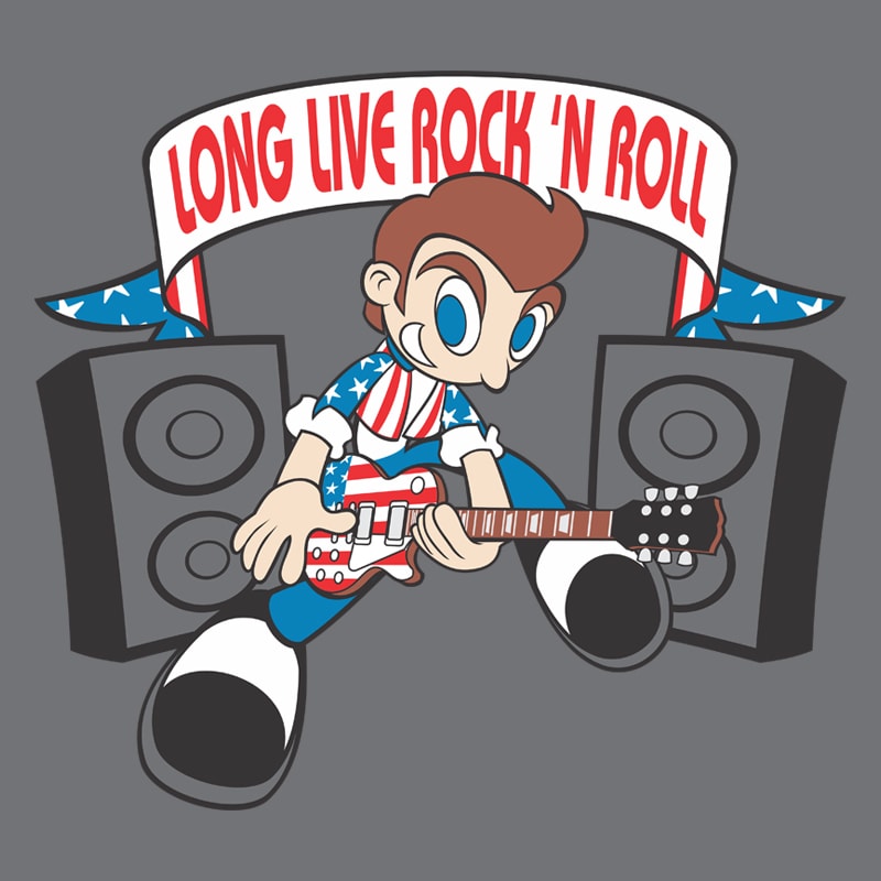 ROCK N ROLL tshirt design vector - Buy t-shirt designs