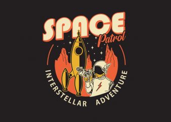 space patrol print ready vector t shirt design