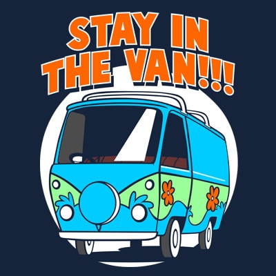 Stay in the van print ready vector t shirt design