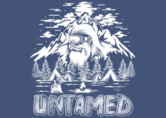 untamed vector t-shirt design for commercial use