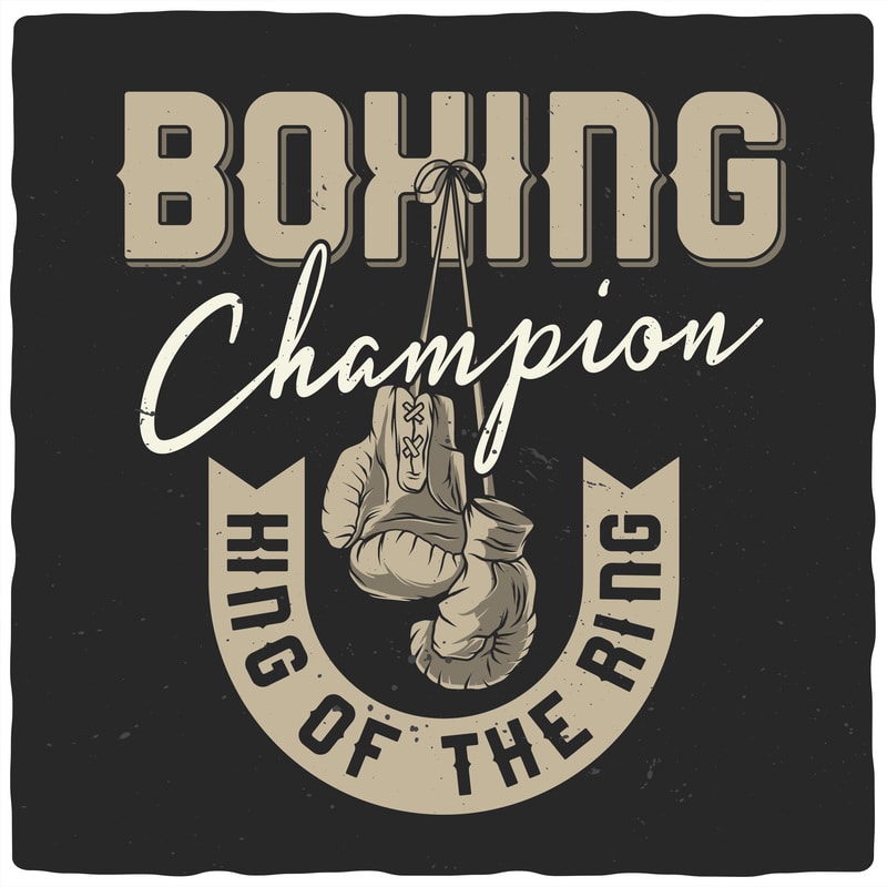 Boxing champion. Vector t-shirt design. - Buy t-shirt designs