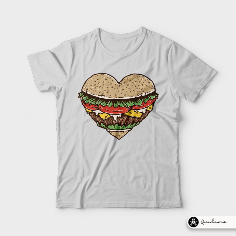 Hamburger Lover t shirt designs for print on demand