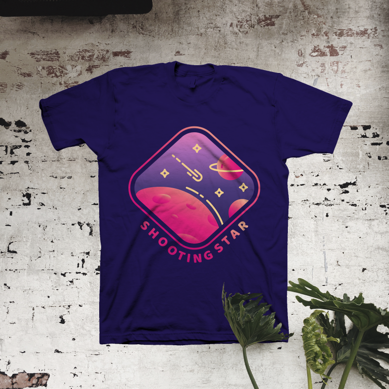 Shooting Star commercial use t shirt designs