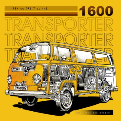 Transporter print ready t shirt design