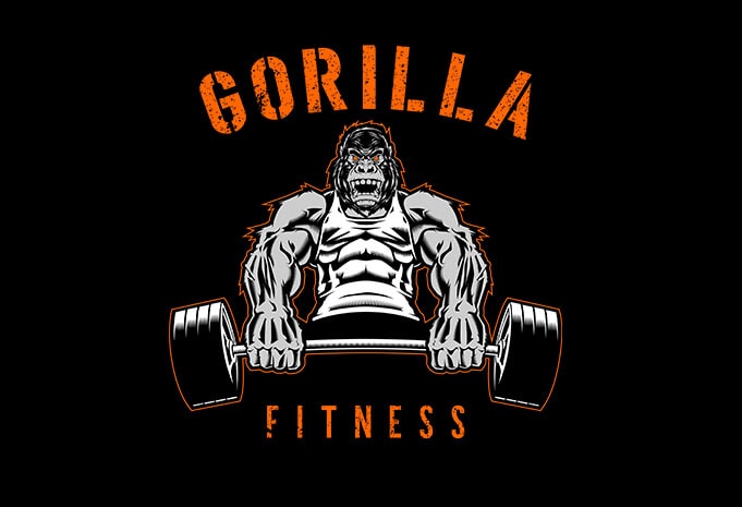 Gorilla Gym Svg , Gym Svg , Bodybuilding Svg , Gorilla Svg