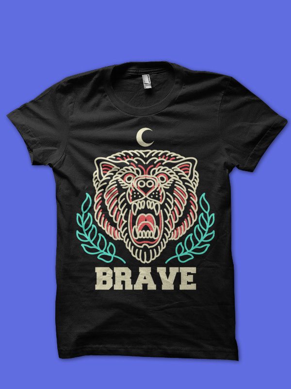 brave tshirt design t shirt designs for sale