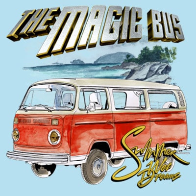 The magic bus print ready t shirt design