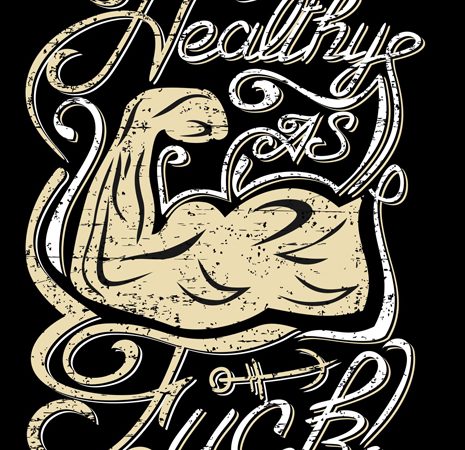 Healthy as fuck t-shirt design vector