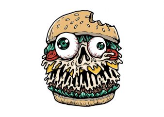 Hamburger Monster t shirt design to buy