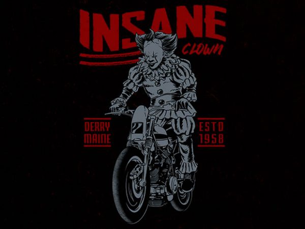 Floating biker tshirt design