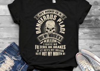 Funny Cool Skull Quote – 1096 vector t-shirt design