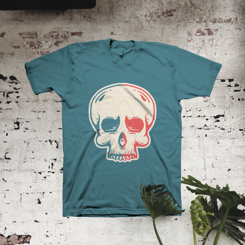 Back to Skull vector t shirt design