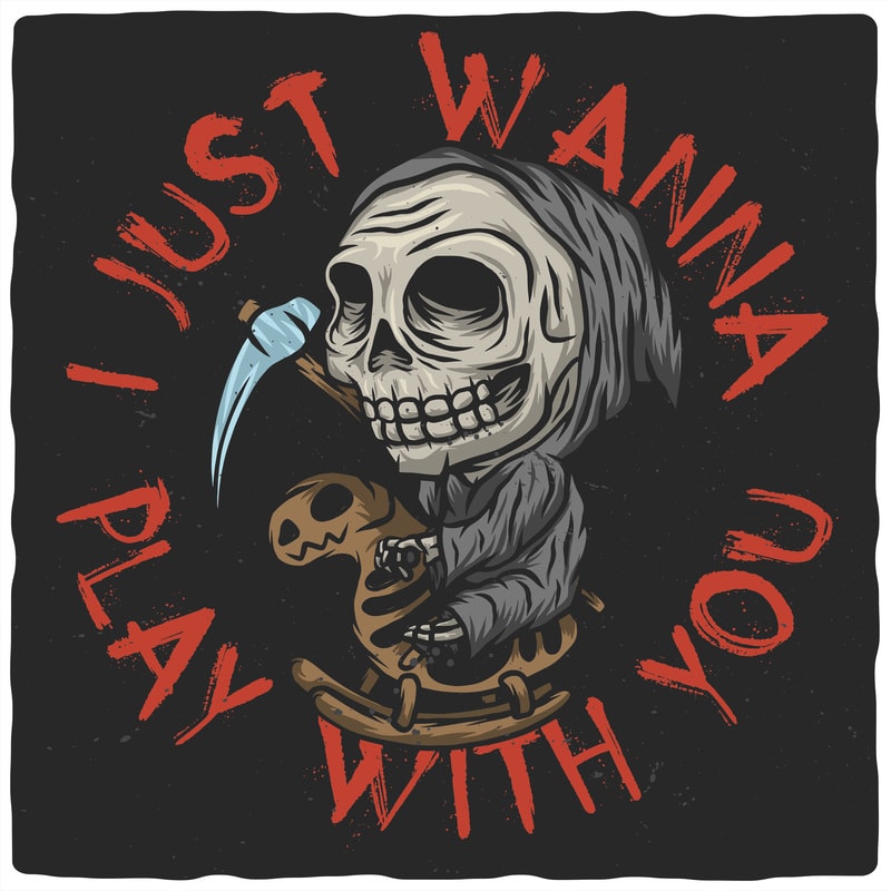 I just wanna play with you vector t-shirt design - Buy t-shirt designs