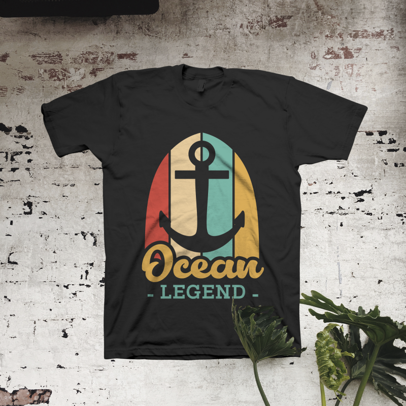 Ocean Legend t shirt designs for print on demand