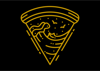 Pizza Waves design for t shirt