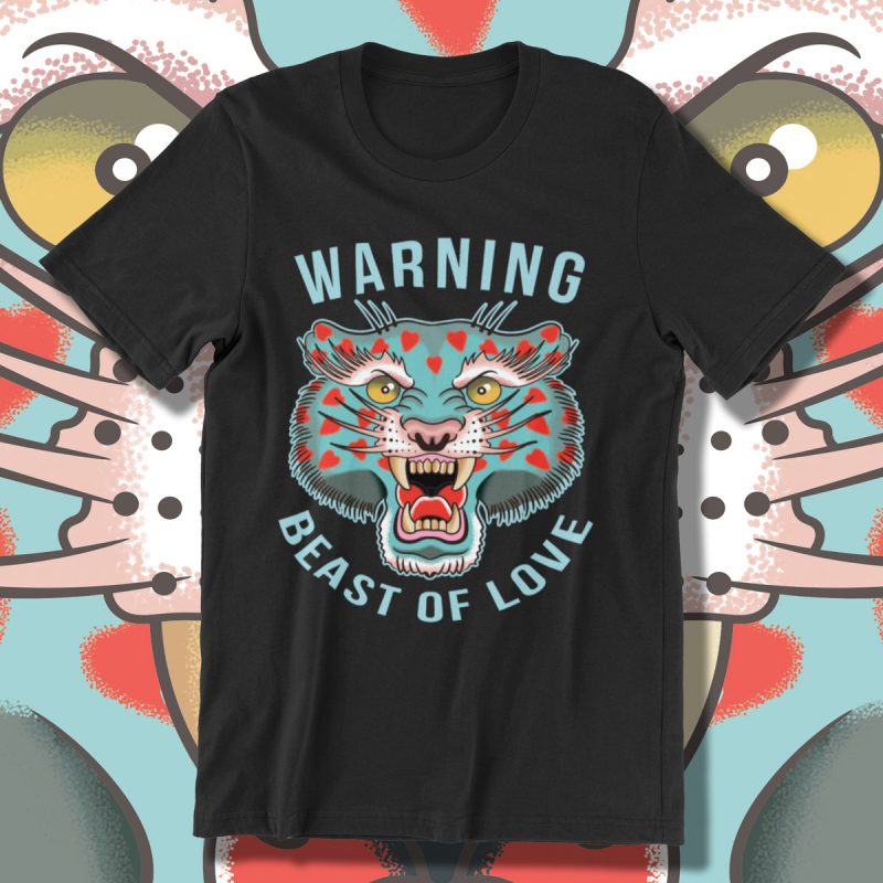 BEAST OF LOVE t shirt designs for merch teespring and printful