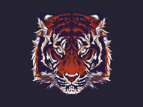 Tiger Head T-Shirt Design Vector – ThreadBasket