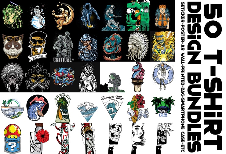 Download 50 Design Bundle Vector T Shirt And Poster Designs Printable Buy T Shirt Designs