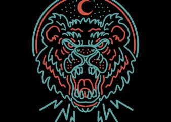 angry beast vector t-shirt design