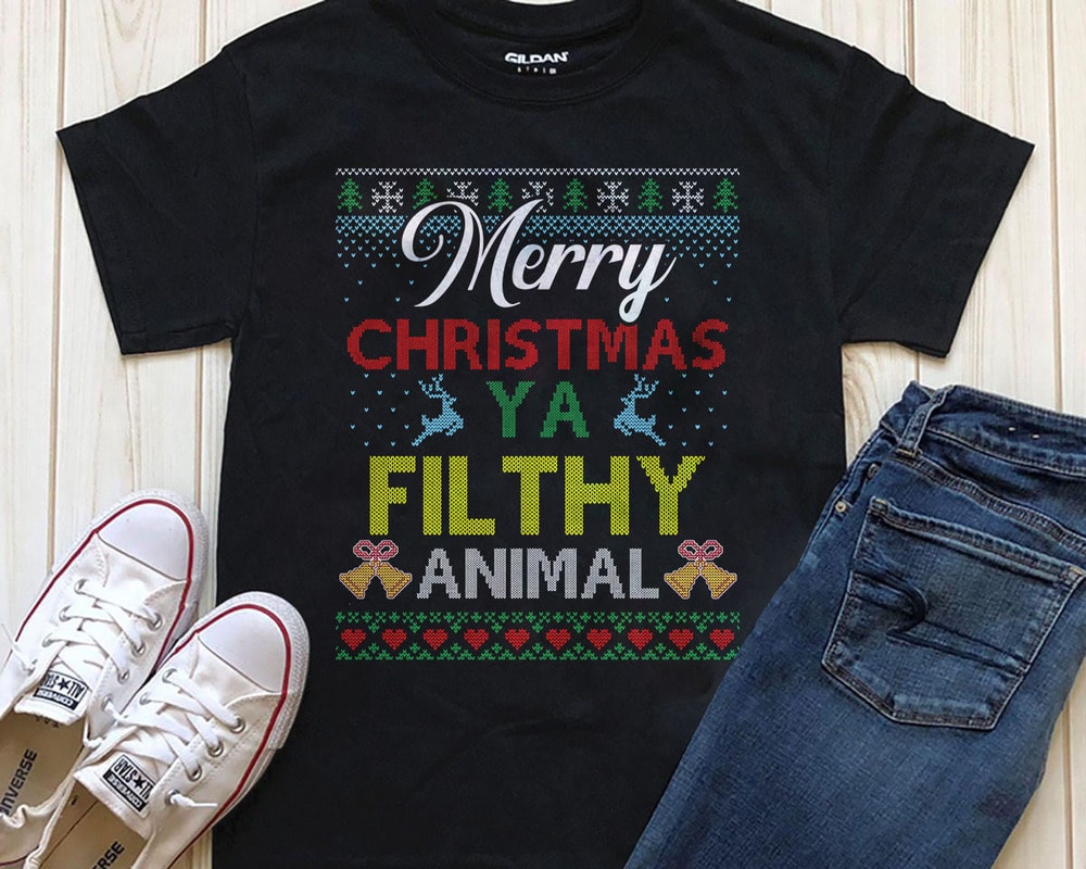 Merry Christmas YA filthy animal shirt designs png psd files - Buy t ...