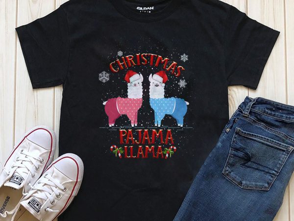 Christmas pajama lama png psd t-shirt design