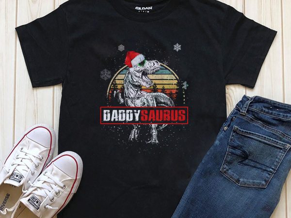 Daddy saurus ready made t-shirt design png psd file